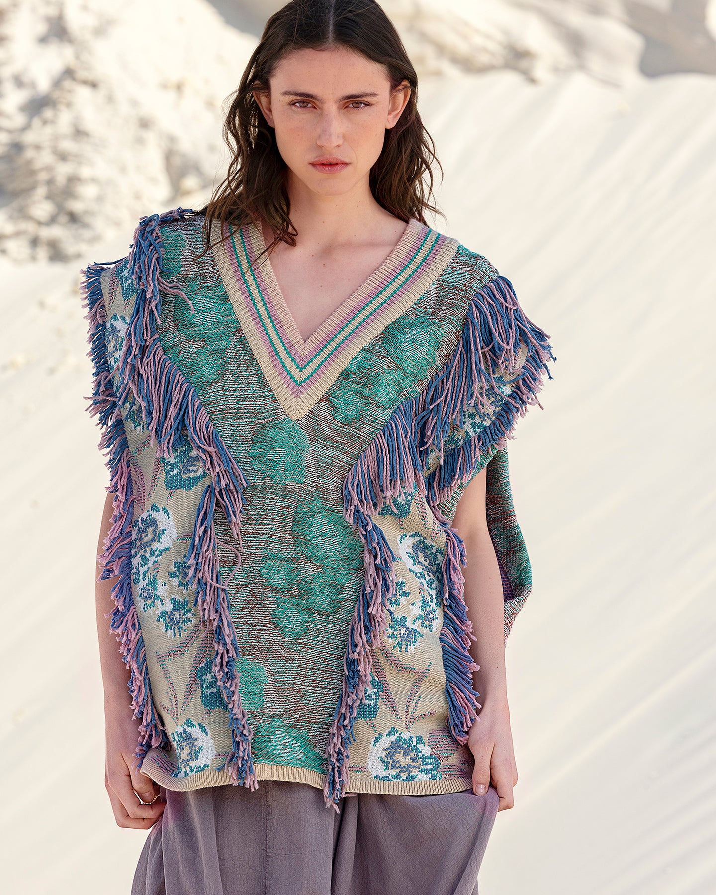 Débardeur en maille jacquard tissées - Pulls & gilets Mes Demoiselles