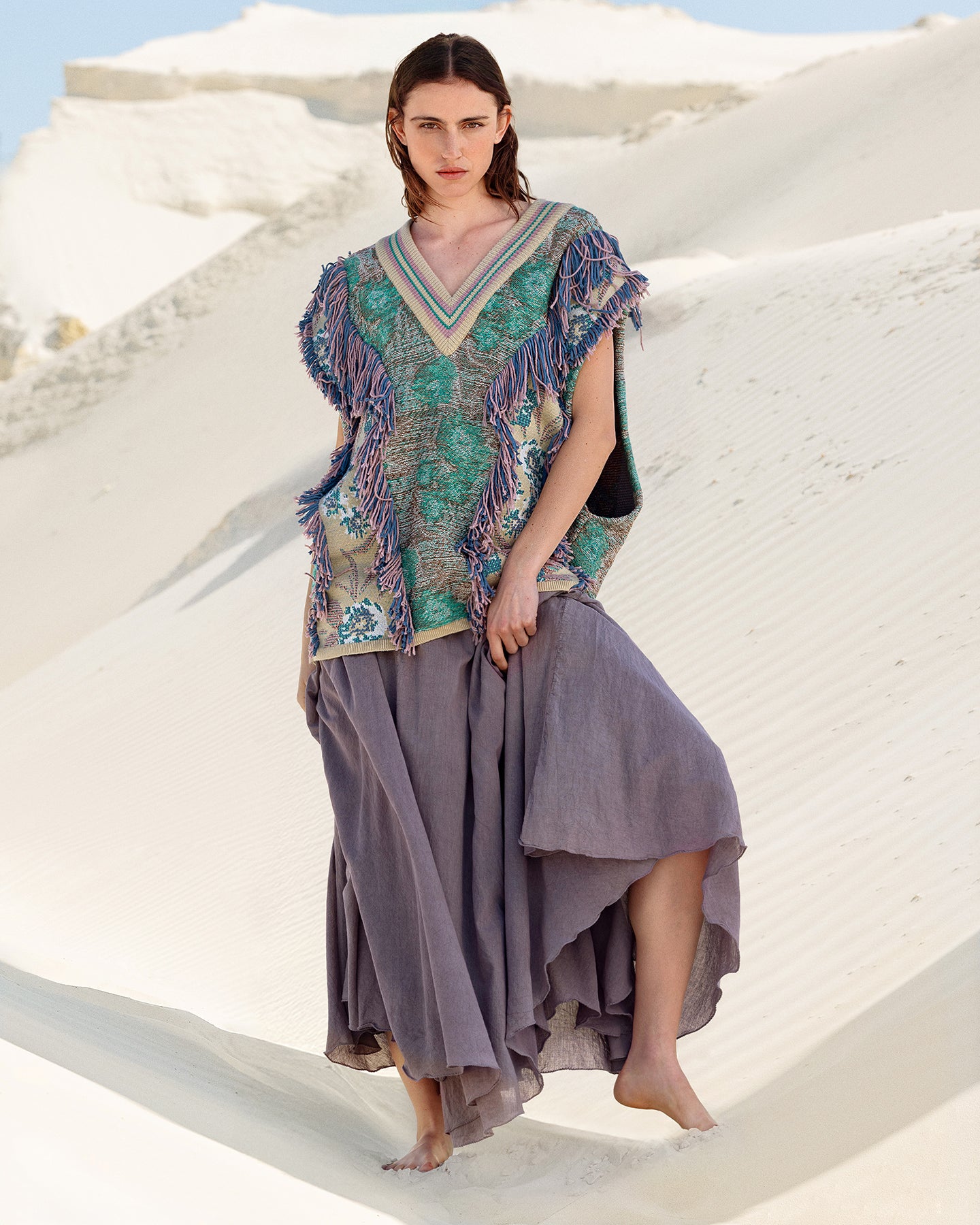 Débardeur en maille jacquard tissées - Pulls & gilets Mes Demoiselles