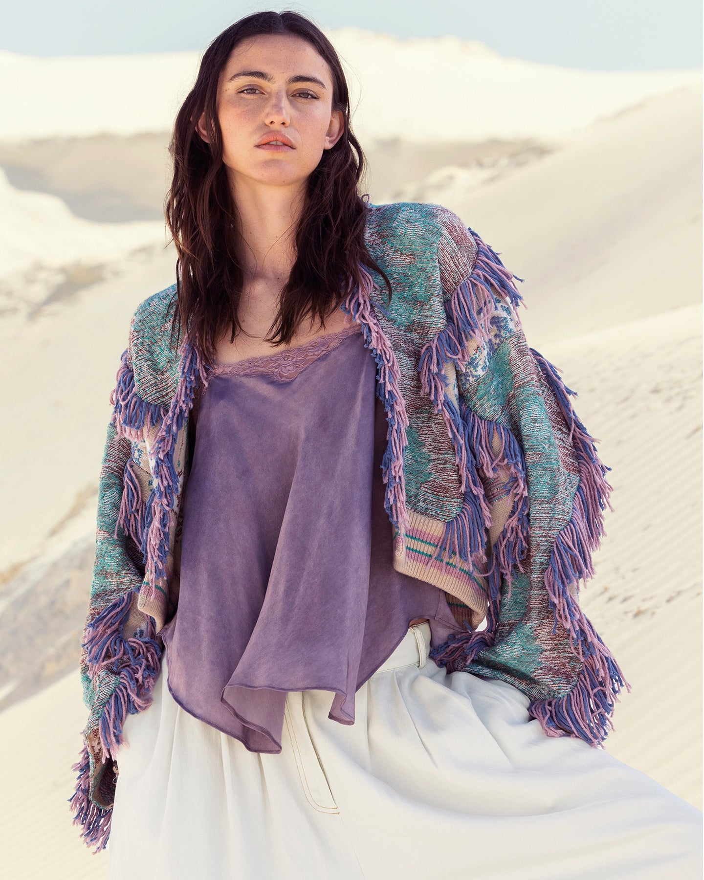 Gilet court en maille jacquard - Pulls & gilets Mes Demoiselles