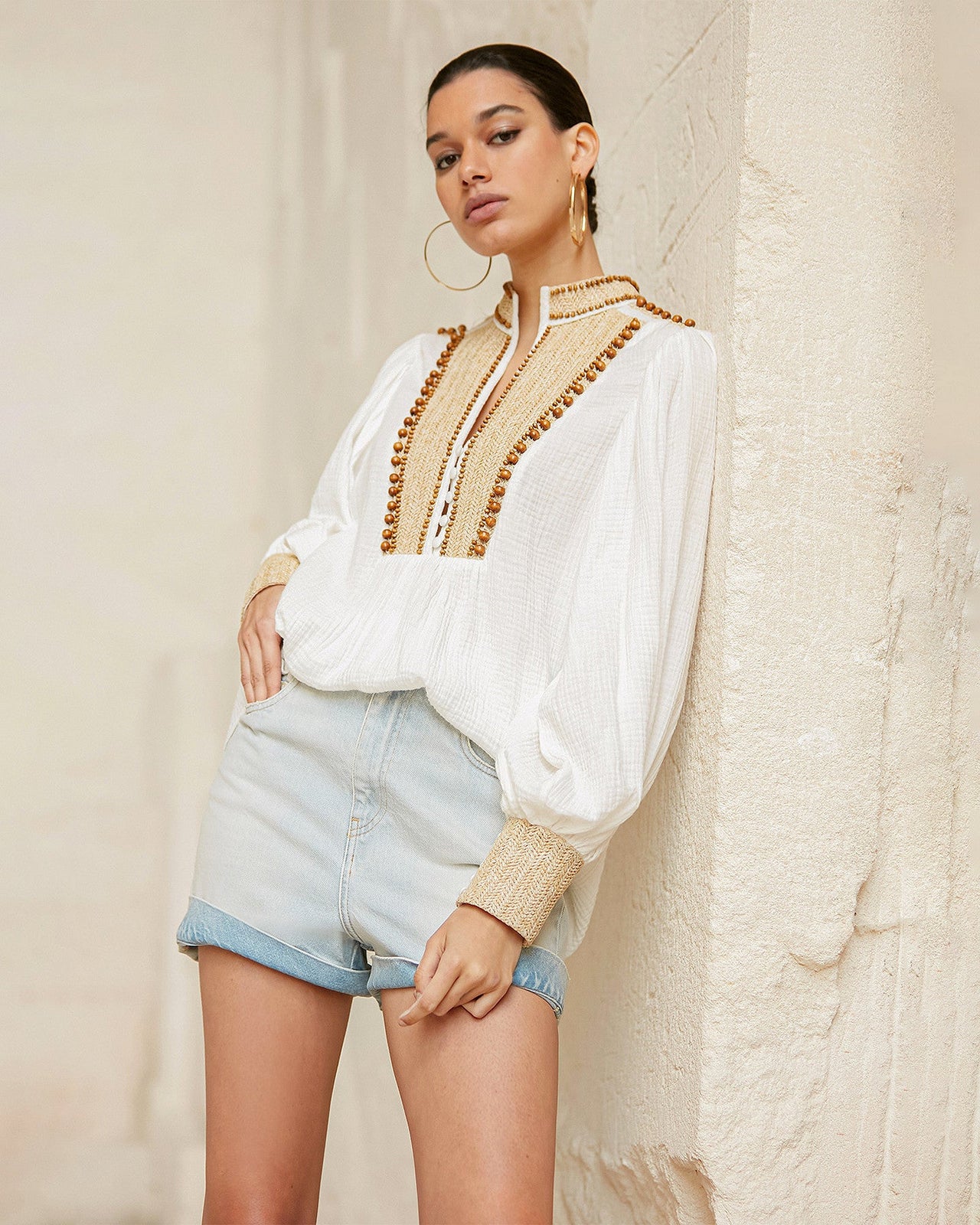 Short Mes shorties  Denim clair | Mes Demoiselles Paris - Image 3