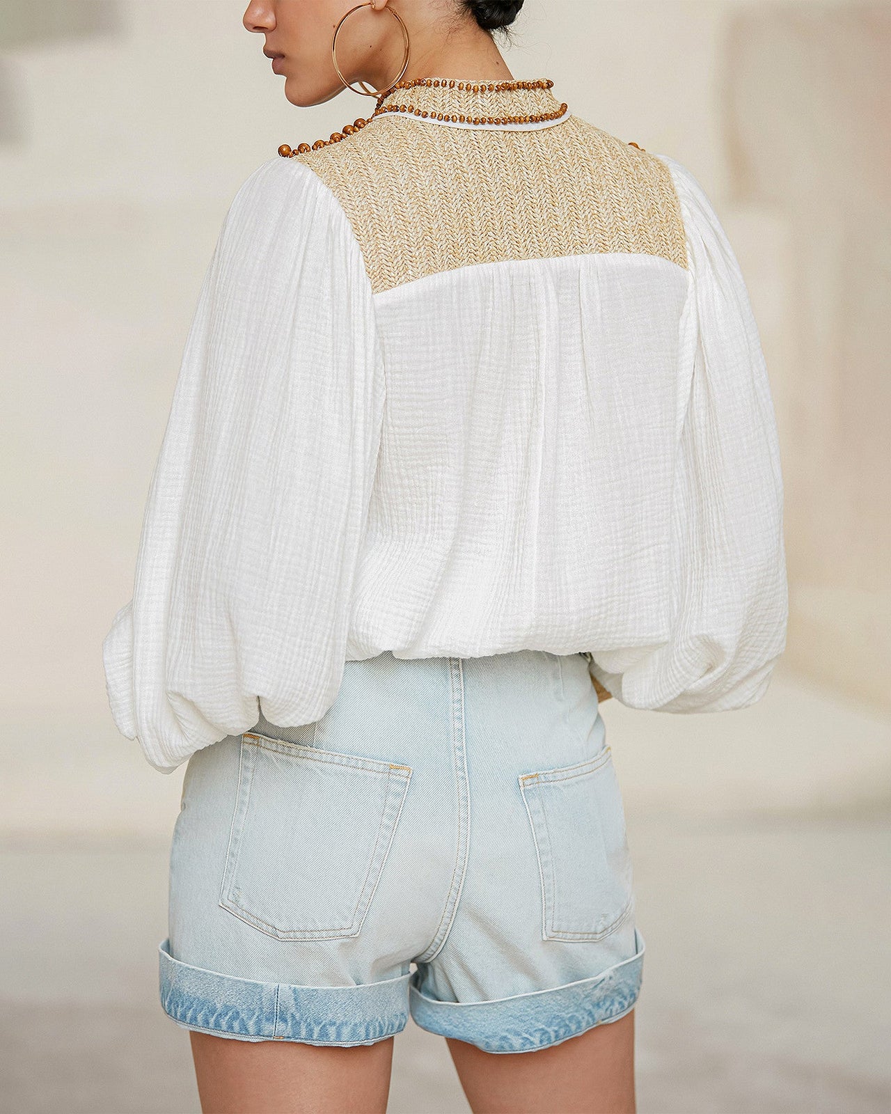 Short Mes shorties  Denim clair | Mes Demoiselles Paris - Image 4